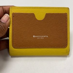 Borgasets wallet yellow brown billfold